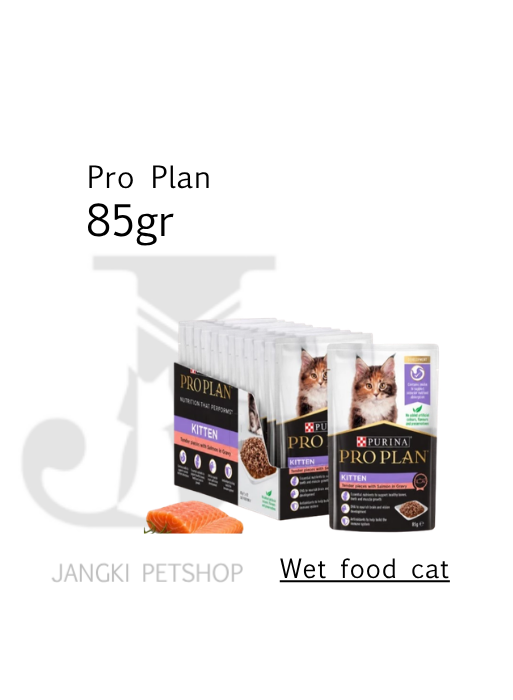 Pro Plan Pouch Kitten Salmon 85 gr (12 pcs) - Makanan Pouch Kucing 85 gr (12 pcs)