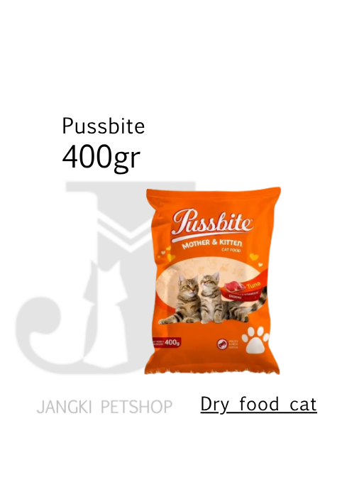 PussBite Mother Kitten Tuna 400 gr - Makanan Kering Kucing 400 gr