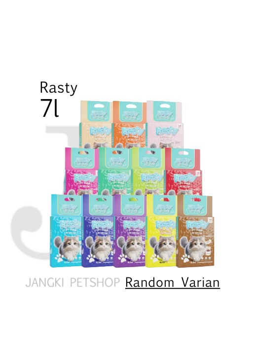 Rasty Tofu Soya 7 Lt (Random Varian) - Pasir Kucing 7 Lt