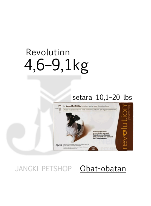 Revolution Dog 10 - 20 lbs (Brown) - Obat Hewan Anjing 10 - 20 lbs