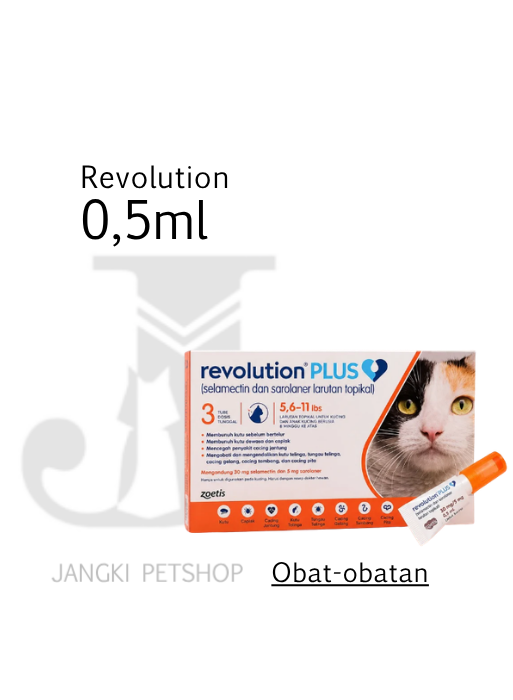Revolution Cat Plus 5,6 - 11 Lbs (Orange) - Obat Hewan Kucing 5,6 - 11 Lbs