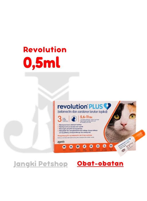 Revolution Cat Plus 5,6 - 11 Lbs (Orange) - Obat Hewan Kucing 5,6 - 11 Lbs