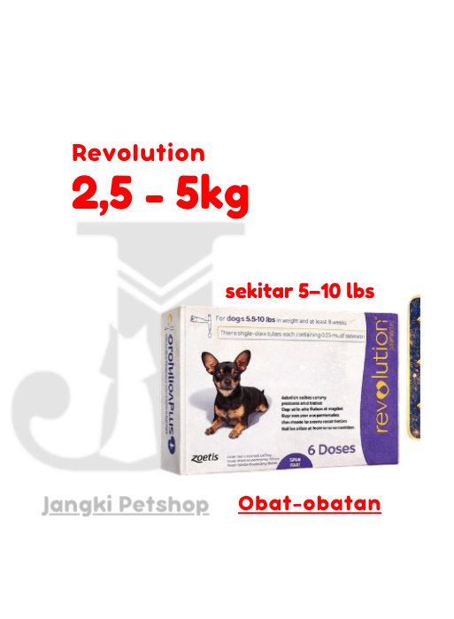 Revolution Dog 5 -10 lbs (Purple) - Obat Hewan Anjing 5 -10 lbs