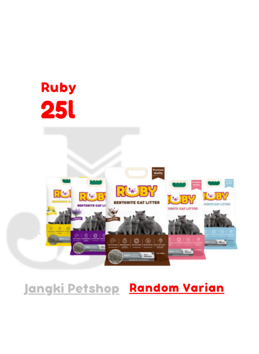 Ruby Cat Litter 25 L (Random Varian) - Pasir Kucing 25 L
