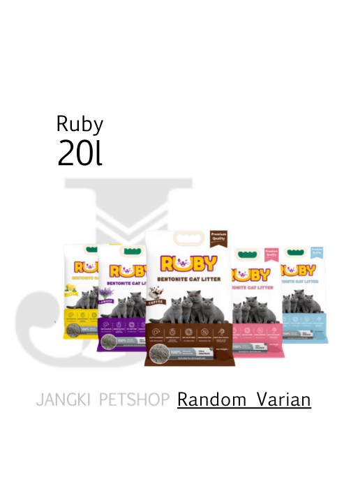 Ruby Cat Litter 20 L (Random Varian) - Pasir Kucing 20 L