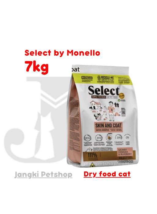 Select by Monello Adult Cat Skin & Coat 7kg - Makanan Kering Kucing 7kg