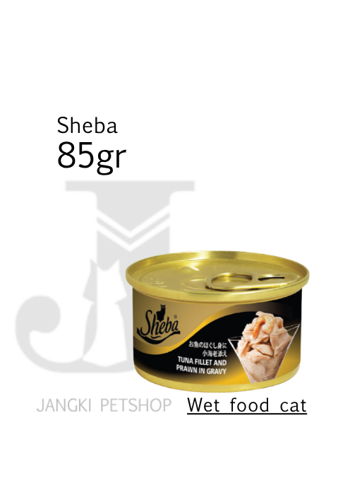 Sheba Tuna Fillet & Whole Prawn 85 gr - Makanan Kering Kucing 85 gr