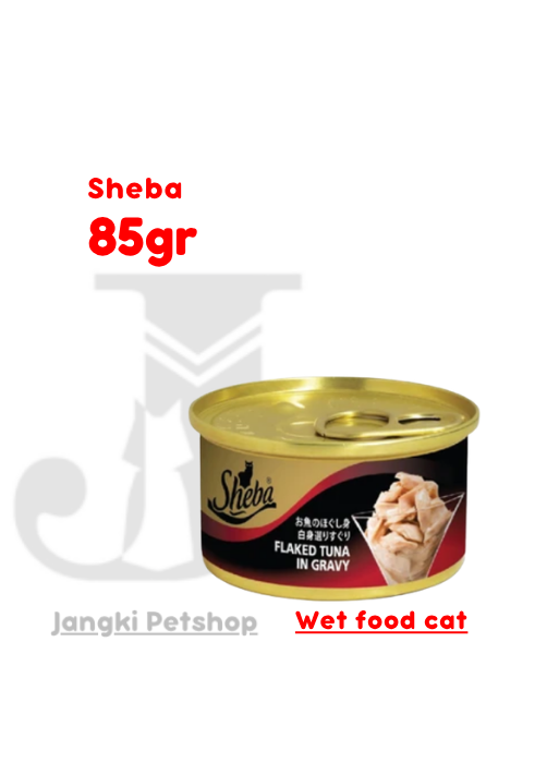 Sheba Flaked Tuna in Gravy 85gr - Makanan Kering Kucing 85gr