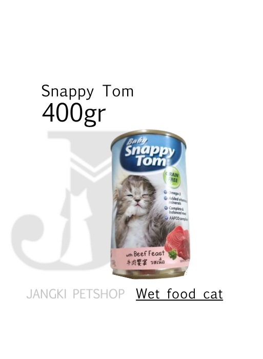 Snappy Tom Baby Beef 400 gr - Makanan Kering Kucing 400 gr