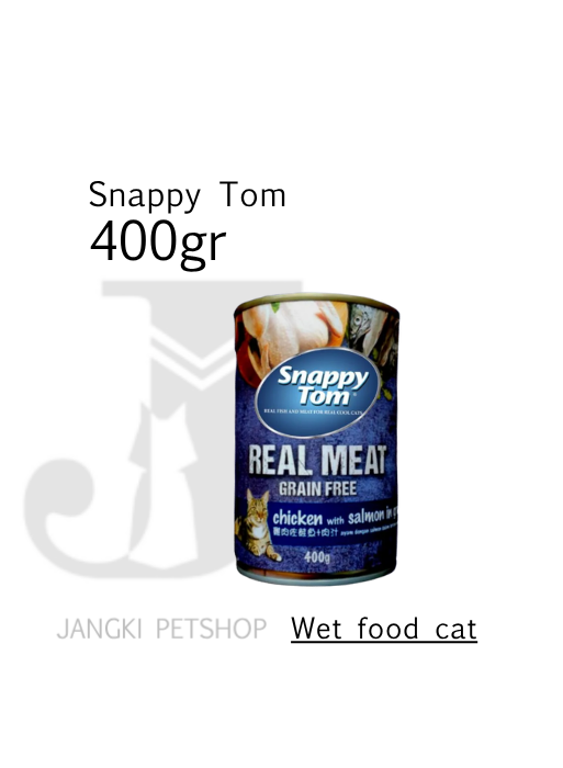 Snappy Tom Chicken Salmon Gravy 400 gr - Makanan Kering Kucing 400 gr