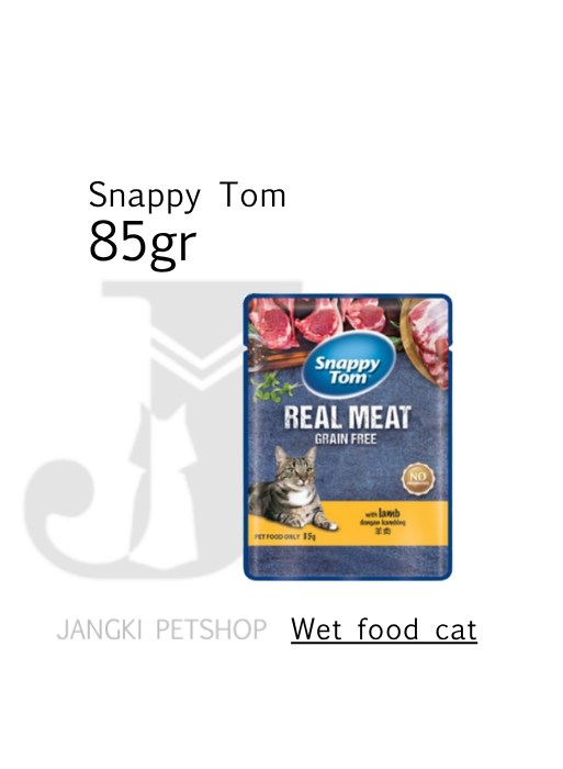 Snappy Tom Pouch Lamb 85 gr - Makanan Pouch Kucing 85 gr
