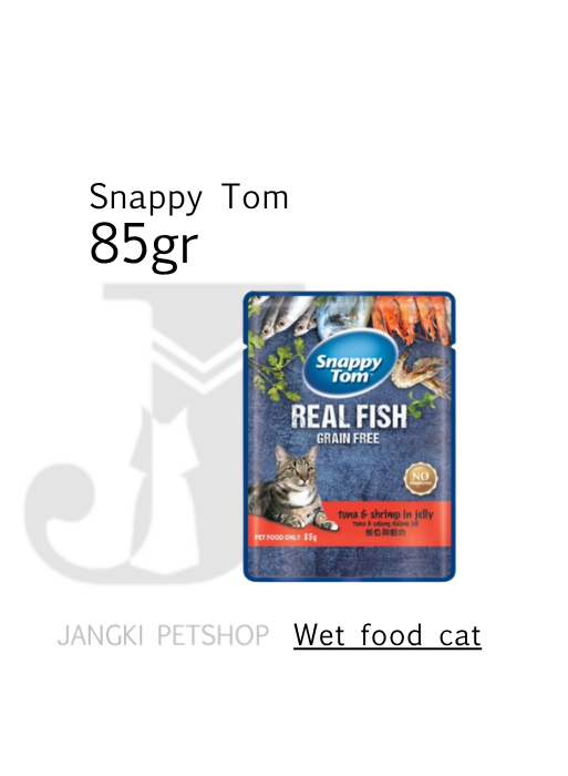 Snappy Tom Pouch Tuna Shrimp 85 gr - Makanan Pouch Kucing 85 gr