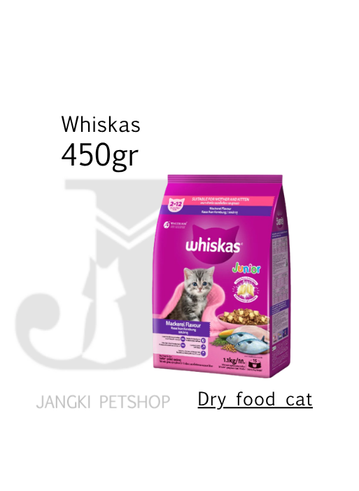 Whiskas Junior Makarel 450 gr - Makanan Kering Kucing 450 gr