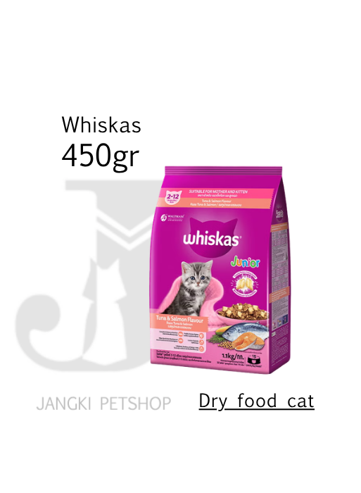 Whiskas Junior Tuna & Salmon 450 gr - Makanan Kering Kucing 450 gr