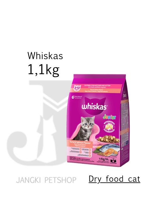 Whiskas Junior Tuna & Salmon 1,1 kg - Makanan Kering Kucing 1,1 kg