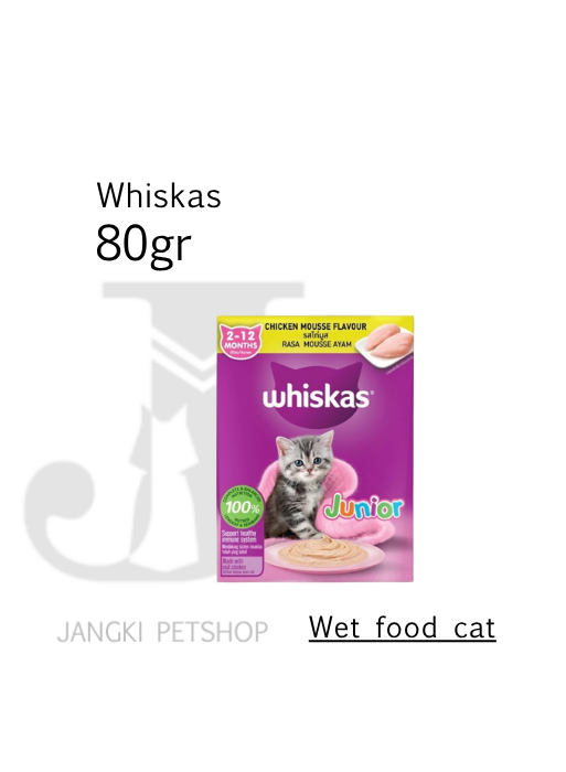 Whiskas Pouch Kitten Chicken Mouse 80 gr - Makanan Pouch Kucing 80 gr