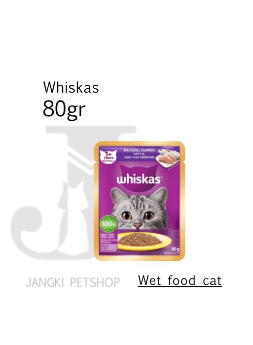 Whiskas Pouch Adult Makarel 80 gr - Makanan Pouch Kucing 80 gr