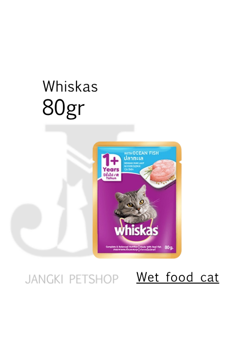 Whiskas Pouch Adult O Fish 80 gr - Makanan Pouch Kucing 80 gr