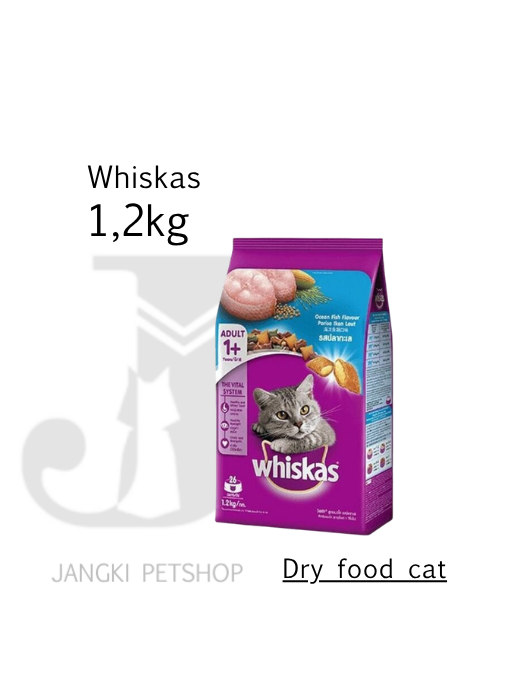 Whiskas Adult O Fish 1,2 kg - Makanan Kering Kucing 1,2 kg
