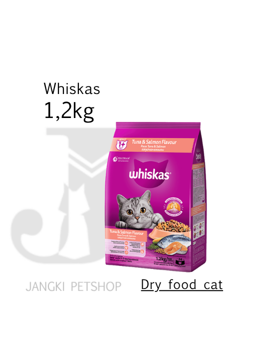 Whiskas Adult Tuna & Salmon 1,2 kg - Makanan Kering Kucing 1,2 kg