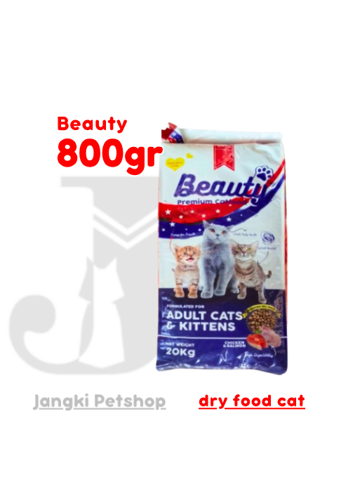 Beauty Cat Chicken Salmon 800 gr - Makanan Kering Kucing 800 gr