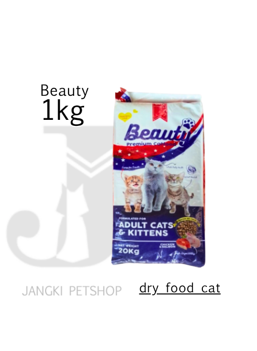 Beauty Cat Chicken Salmon 1 kg - Makanan Kering Kucing 1 kg