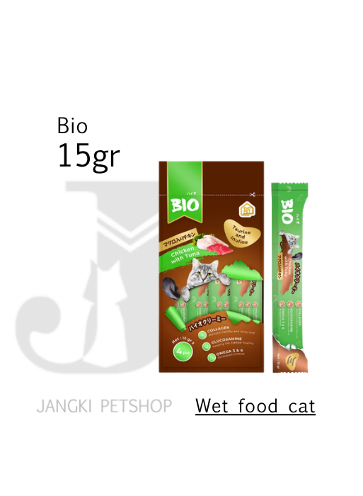 Bio Creamy Chicken Tuna 15gr - Snack Kucing 15gr