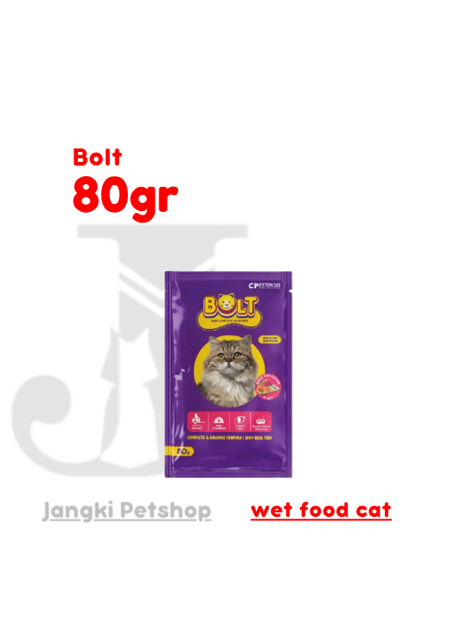 Bolt Pouch Mixed Fish Jelly 80 gr - Makanan Pouch Kucing 80 gr