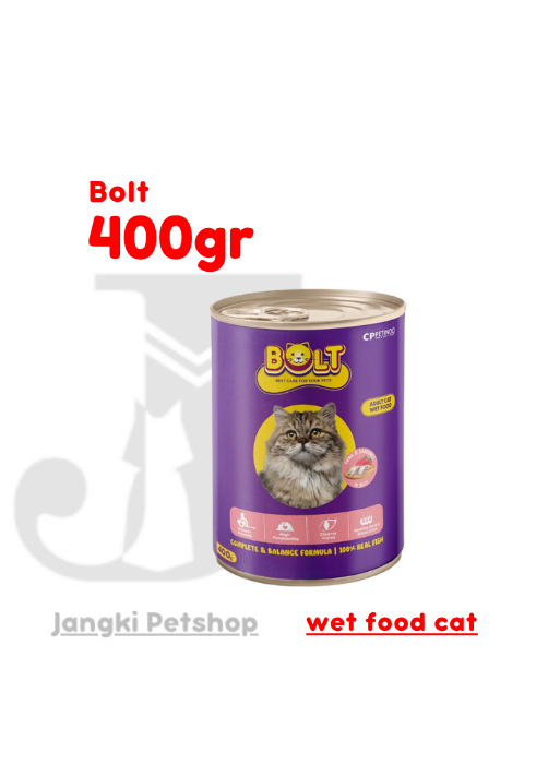Bolt Tuna Sardine Jelly 400 gr kl - Makanan Kaleng Kucing 400 gr
