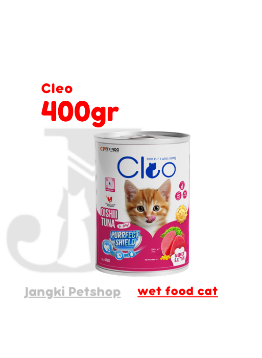 Cleo Cat Mother & Kitten Oishii Tuna 400 gr - Makanan Kering Kucing 400 gr