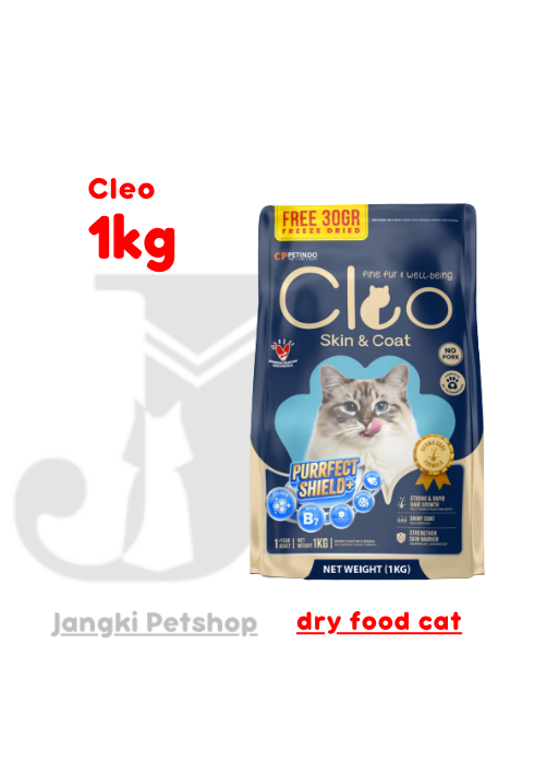 Cleo Cat Skin Coat 1 kg - Makanan Kering Kucing 1 kg