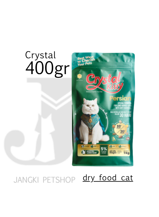 Crystal Kitty Cat Persian 400 gr - Makanan Kering Kucing 400 gr