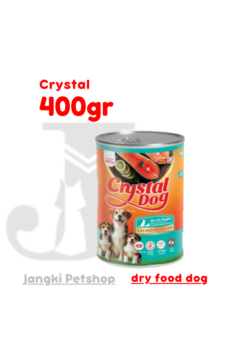 Crystal Dog Salmon 400 gr - Makanan Kering Anjing 400 gr