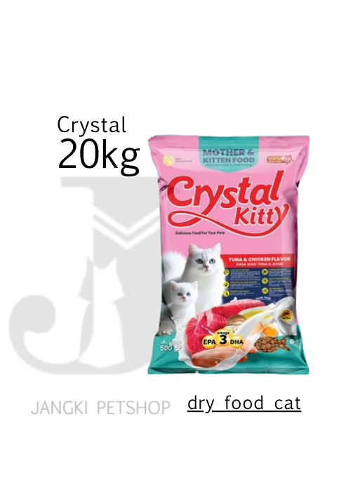 Crystal Kitty Mother & Kitten Tuna 20 kg - Makanan Kering Kucing 20 kg