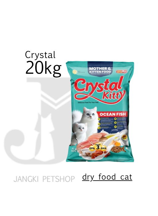 Crystal Kitty Mother & Kitten Ocean Fish 20 kg - Makanan Kering Kucing 20 kg