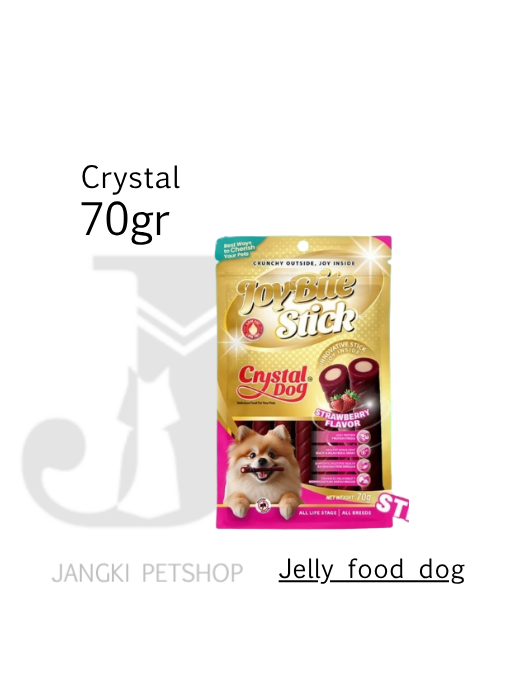 Crystal Dog Joybite Stick Strawberry 70 gr - Snack Anjing 70 gr