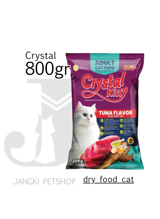 Crystal Kitty Adult Tuna 800 gr - Makanan Kering Kucing 800 gr
