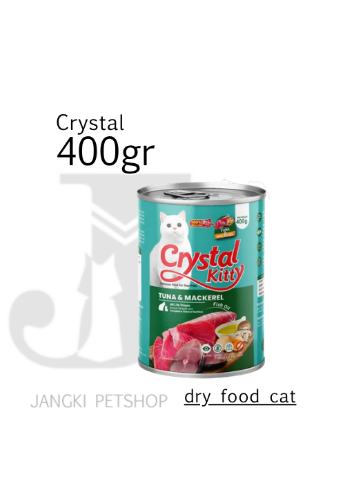 Crystal Kitty Tuna & Mackarel 400 gr kl - Makanan Kaleng Kucing 400 gr