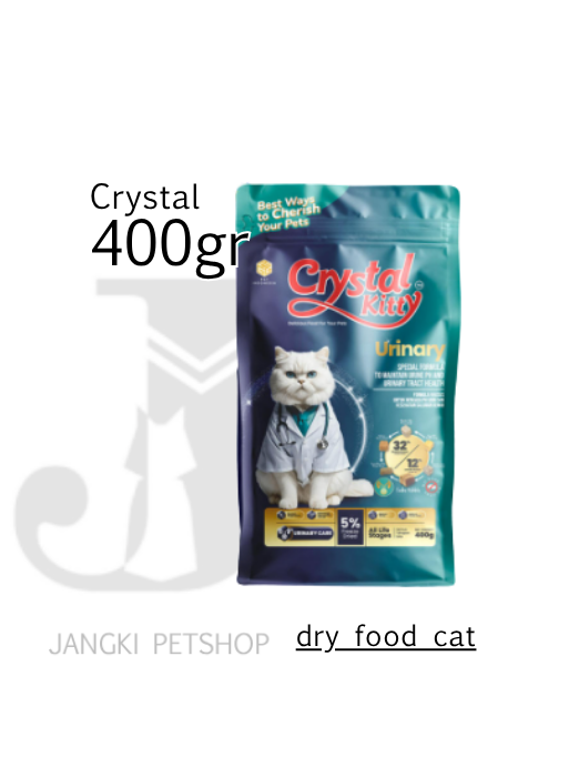 Crystal Kitty Cat Urinary 400 gr - Makanan Kering Kucing 400 gr