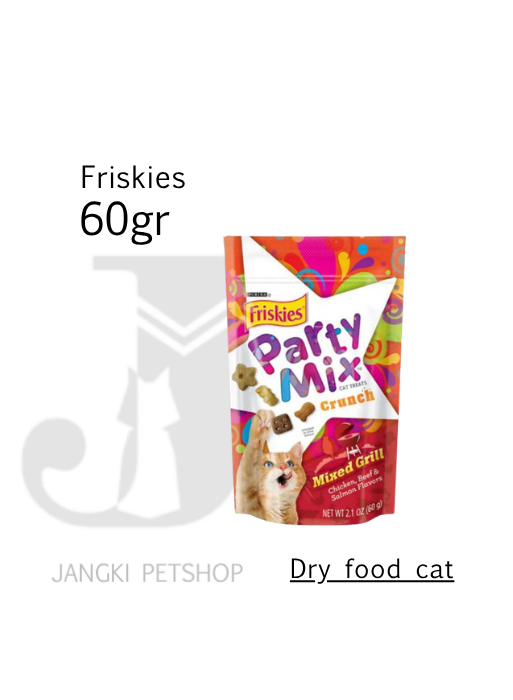 Friskis Party Mixed Grill 60 gr - Snack Kucing 60 gr