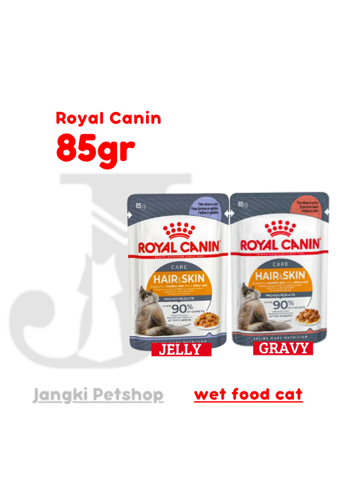 Royal Canin Hair & Skin Gravy (85gr) Pouch Makanan Kucing - Feline Care Nutrition