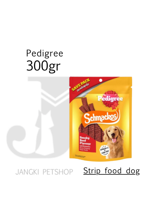 Jerky Schmackos Smoked Beef 300 gr - Snack Anjing 300 gr