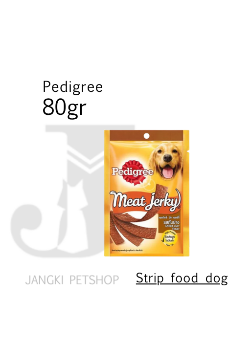 Jerky Strip Grill Liver 80 gr - Snack Anjing 80 gr