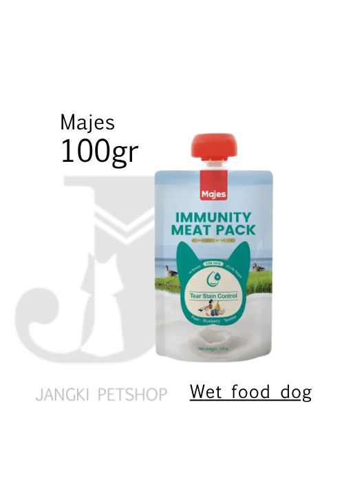 MAJES Dog Immunity Meat Pack - Blood Support - Goat Milk Squab & Fole Grass 100 gr - Snack Anjing 100 gr