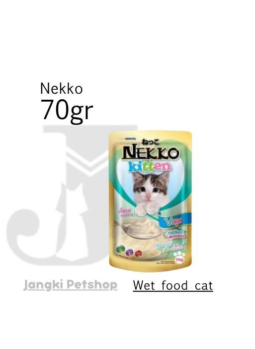 Nekko Pouch Kitten Chicken Mousse 70 gr - Makanan Pouch Kucing 70 gr