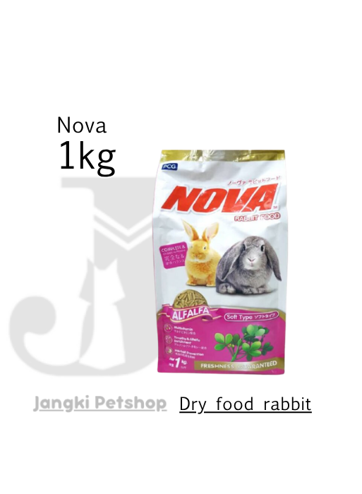 Nova Rabbit Alfafa 1 kg - Makanan Kelinci 1 kg