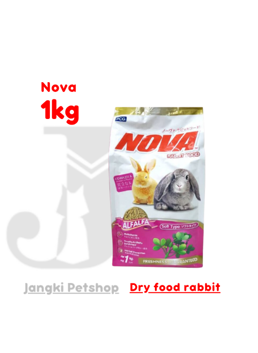 Nova Rabbit Alfafa 1 kg - Makanan Kelinci 1 kg