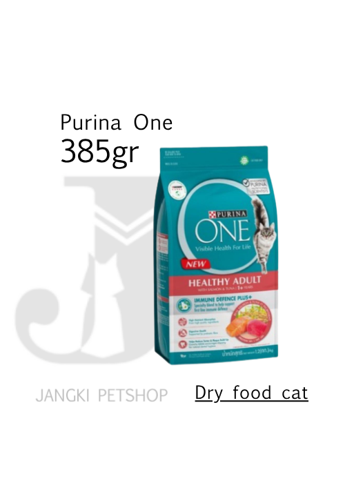 Purina ONE Adult Salmon Tuna 380 gr - Makanan Kering Kucing 380 gr