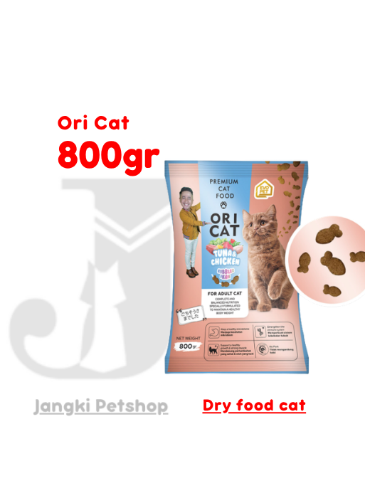 Ori Cat Adult Chicken & Tuna 800 gr - Makanan Kering Kucing 800 gr