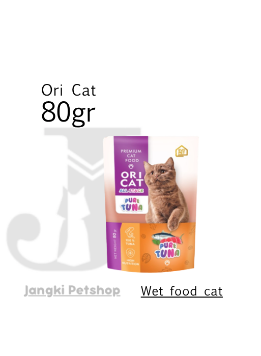 Ori Cat Pouch Pure Tuna 80 gr - Makanan Pouch Kucing 80 gr